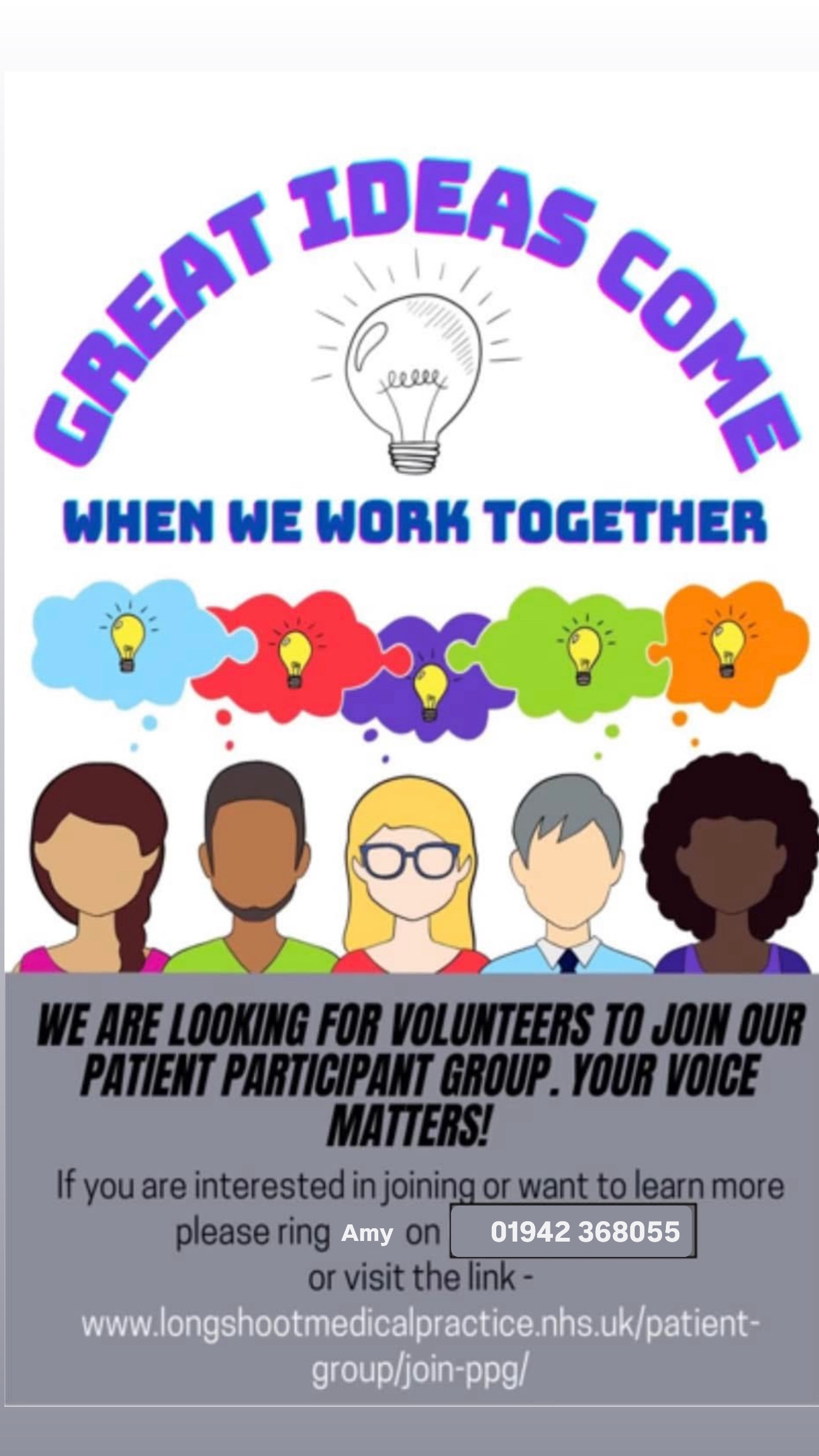 Longshoot’s Patient Participation Group (PPG)